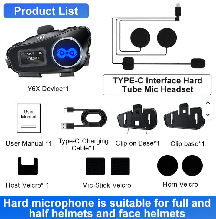 intercom motocyklowy hebe